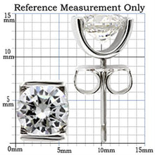 Load image into Gallery viewer, Silver Studs 925 Sterling Earrings Rhodium Women AAA Grade CZ Clear (6.0 mm)