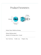 Load image into Gallery viewer, Silver Studs 6 mm Made with Crystals From SWAROVSKI(R)-Crystal