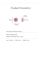 Load image into Gallery viewer, Silver Studs 6mm Made with Crystals From SWAROVSKI(R) Crystal Rose