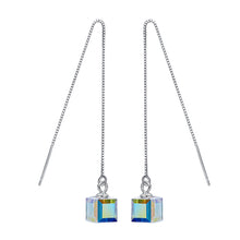 Load image into Gallery viewer, Silver 925 Chain Earrings Made with Crystals From SWAROVSKI(R)