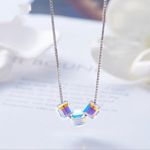 Load image into Gallery viewer, 925 Sterling Silver Pendant Made with Crystal From Swarovski(R) -Sapphire