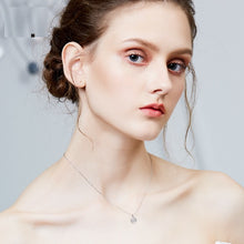 Load image into Gallery viewer, 925 Sterling Silver Circle Pendant Made with AAA-Cubic Zirconium Grade.