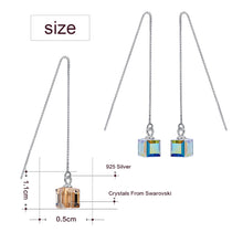 Load image into Gallery viewer, Silver 925 Chain Earrings Made with Crystals From SWAROVSKI(R)