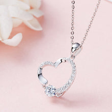 Load image into Gallery viewer, 925 Sterling Silver Heart Pendant Made with AAA-Zircon