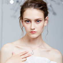 Load image into Gallery viewer, 925 Sterling Silver Heart Pendant Made with AAA-Zircon