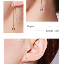 Load image into Gallery viewer, Silver 925 Chain Earrings Made with Crystals From SWAROVSKI(R)