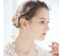 Load image into Gallery viewer, 925 Sterling Silver Circle Earrings Made with Crystal From Swarovski(R)-AAA-Zircon