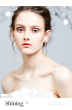 Load image into Gallery viewer, Silver Studs 6 mm Made with Crystals From SWAROVSKI(R) Crystal