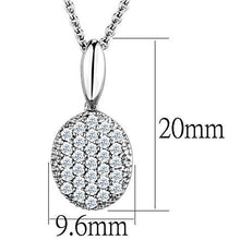 Load image into Gallery viewer, Brass Chain Pendant Rhodium Women AAA Grade CZ Clear