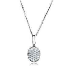 Load image into Gallery viewer, Brass Chain Pendant Rhodium Women AAA Grade CZ Clear