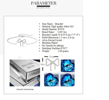 Load image into Gallery viewer, 925 Silver HEART Bowtie Bracelet with AAA-Zircon