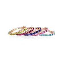 Load image into Gallery viewer, BAGUETTE ETERNITY RING (Available in 5 Colors Stones)