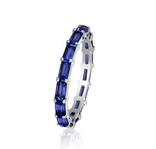 Load image into Gallery viewer, BAGUETTE ETERNITY RING (Available in 5 Colors Stones)