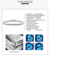Load image into Gallery viewer, 925 Silver Tennis Bracelet with AAA-Zircon