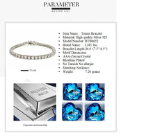 Load image into Gallery viewer, 925 Silver Tennis Bracelet with AAA-Zircon
