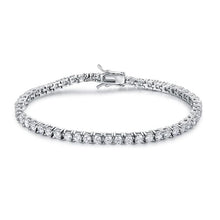 Load image into Gallery viewer, 925 Silver Tennis Bracelet with AAA-Zircon