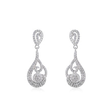 Load image into Gallery viewer, 925 Sterling Silver Pave Earrings Made with AAA-Zircon