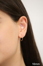 Charger l'image dans la galerie, 10K WHITE GOLD ROUND ENDLESS HOOP EARRINGS, 16 mm