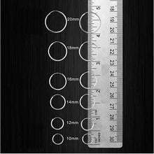 Charger l'image dans la galerie, 10K WHITE GOLD ROUND ENDLESS HOOP EARRINGS, 16 mm