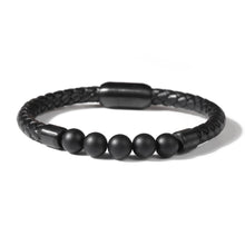 Load image into Gallery viewer, Fancy Stainless steel & Genuine Leather Bracelet