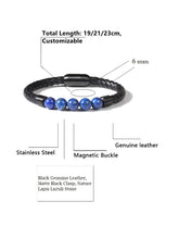 Load image into Gallery viewer, Fancy Stainless steel & Genuine Leather Bracelet