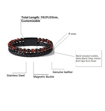 Load image into Gallery viewer, Fancy Stainless steel & Genuine Leather Bracelet