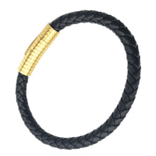 Load image into Gallery viewer, Fancy Stainless steel & Genuine Leather Bracelet
