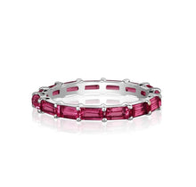 Load image into Gallery viewer, BAGUETTE ETERNITY RING (Available in 5 Colors Stones)