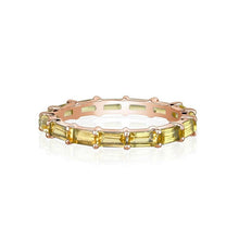 Load image into Gallery viewer, BAGUETTE ETERNITY RING (Available in 5 Colors Stones)
