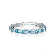 Load image into Gallery viewer, BAGUETTE ETERNITY RING (Available in 5 Colors Stones)