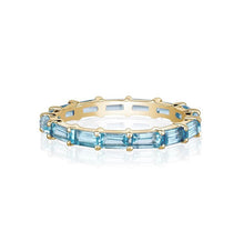Load image into Gallery viewer, BAGUETTE ETERNITY RING (Available in 5 Colors Stones)