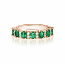 Load image into Gallery viewer, EMERALD AND DIAMOND RING 14K Gold