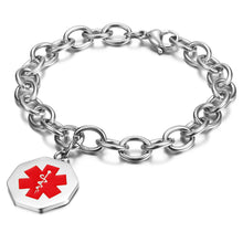 Load image into Gallery viewer, Fancy Stainless steel MEDICAL Bracelet