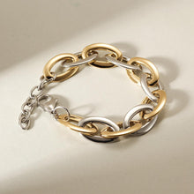 Load image into Gallery viewer, Two Tone Oval Link Bracelet