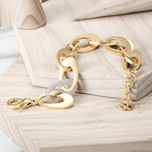 Load image into Gallery viewer, OVAL CHAIN CZ BRACELET LOBSTER CLASP