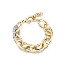 Load image into Gallery viewer, OVAL CHAIN CZ BRACELET LOBSTER CLASP
