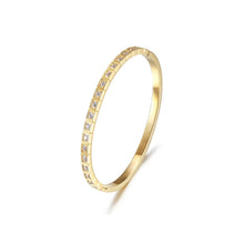 Load image into Gallery viewer, SINGLE ROW CZ STONE HINGED BANGLE