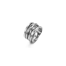 Load image into Gallery viewer, SILVER INTERTWINED STATEMENT RING