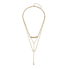 Load image into Gallery viewer, FLOATING BAR LAYERED Y-NECKLACE