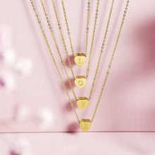 Load image into Gallery viewer, HEART INITIAL NECKLACE