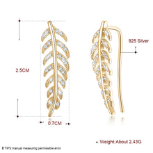 Charger l'image dans la galerie, 925 Sterling Silver Crawler Earrings Rhodium Women AAA Grade CZ Clear