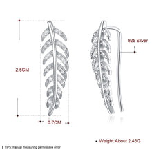 Load image into Gallery viewer, 925 Sterling Silver Crawler Earrings Rhodium Women AAA Grade CZ Clear