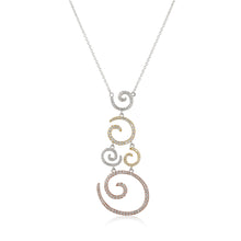 Load image into Gallery viewer, 925 Sterling Silver Circles Pendant Made with AAA-Zircon