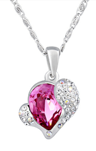 Load image into Gallery viewer, Stainless Steel Heart Pendant  Made with Crystal from SWAROVSKI®