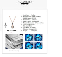 Load image into Gallery viewer, Silver 925 Drop Pendant Made with AAA-Zircon Round stones/Onyx