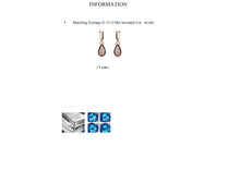 Load image into Gallery viewer, Silver 925 Drop Pendant Made with AAA-Zircon Round stones/Onyx