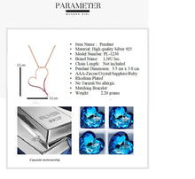 Load image into Gallery viewer, 925 Sterling Silver Heart Pendant Made with AAA-Zircon/Amethyst/Pink