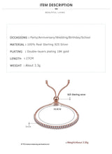 Load image into Gallery viewer, 925 Silver Tennis Bracelet with AAA-Zircon