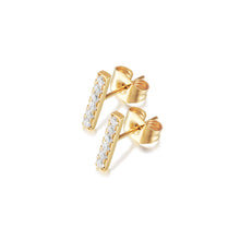 Load image into Gallery viewer, BAR CZ STUD EARRINGS