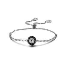 Load image into Gallery viewer, 925 STERLING SILVER EVIL EYE CHARM BRACELET